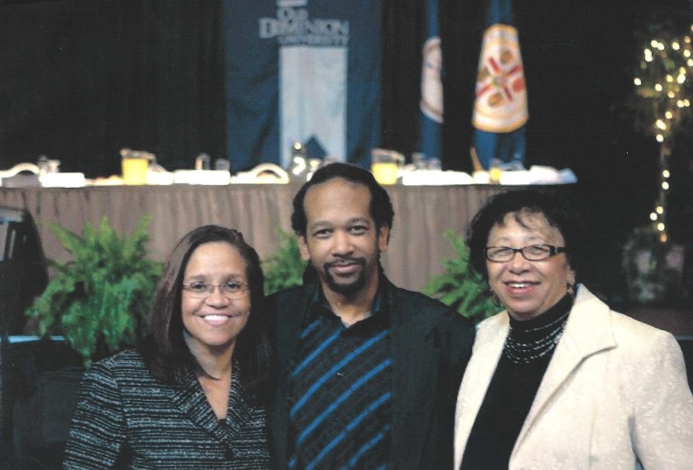 Carolyn with Marcus and another woman at an Old Dominion University event